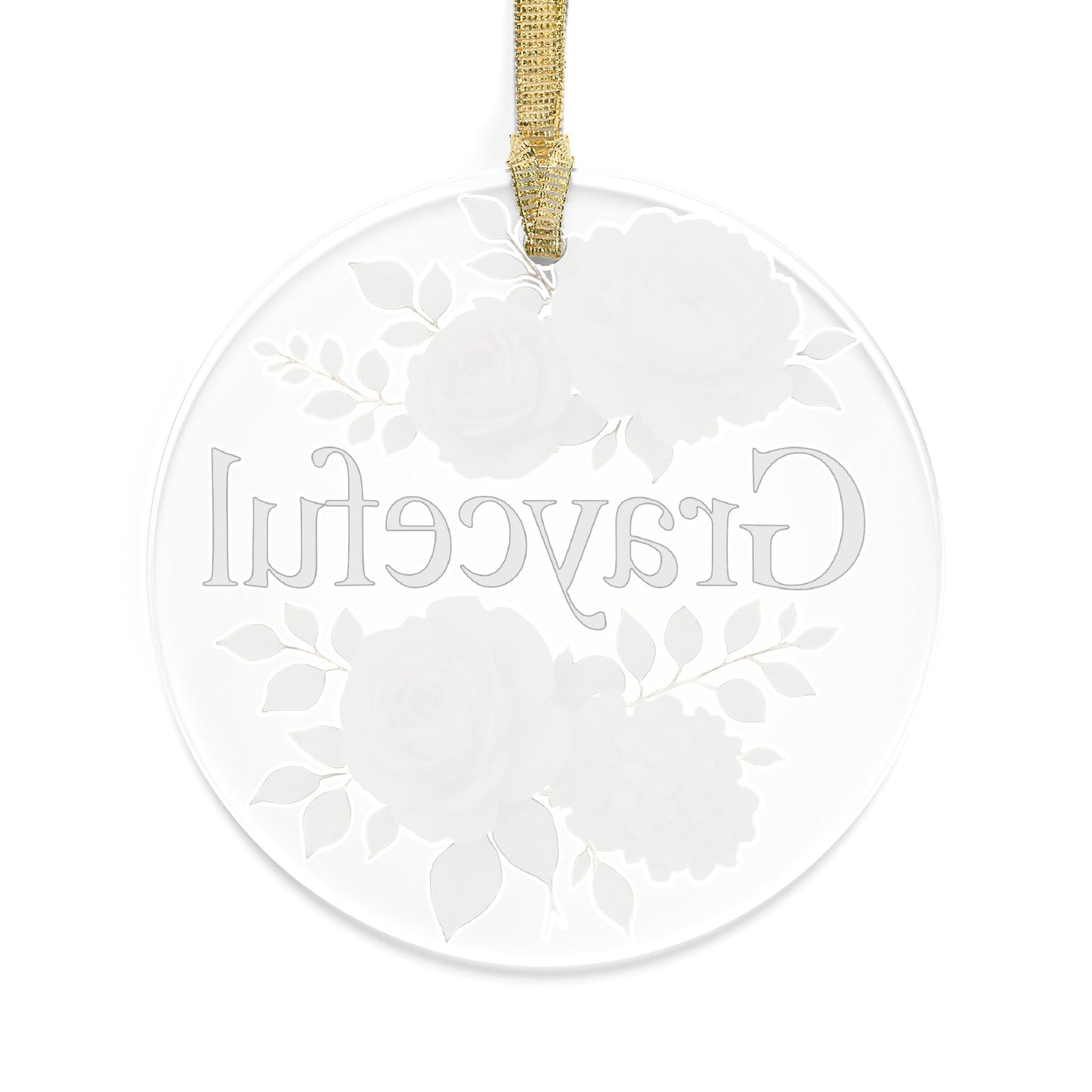 Grayceful Floral Acrylic Ornaments, Personalized Holiday Decorations, Elegant Gifts, Keepsake, Wedding Favors, Home Decor Grayceful LLC