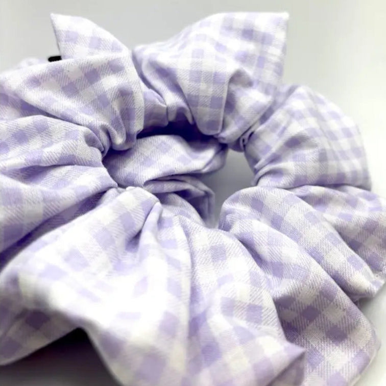 Lilac Gingham Spring Scrunchie Enchanted Scrunch