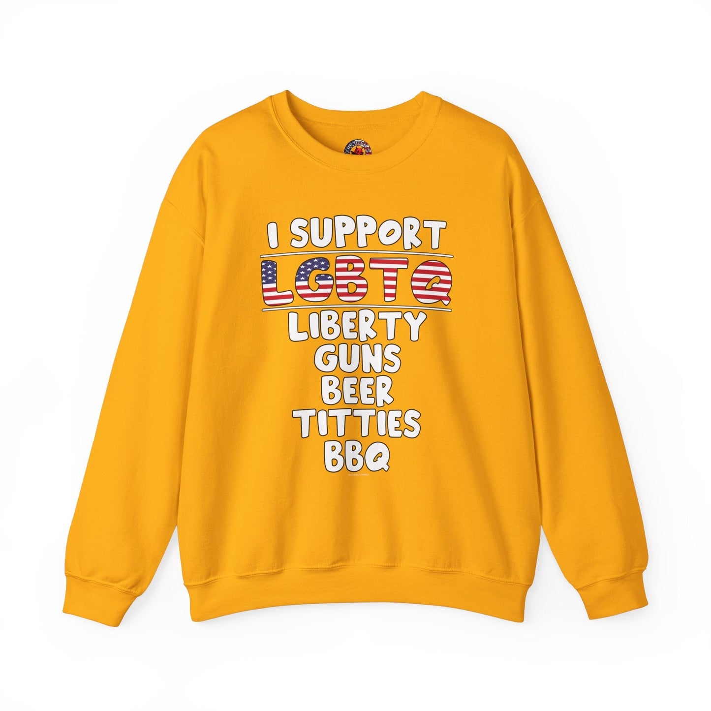 I Support LGBTQ Crewneck Sweatshirt The Devil's Pickle