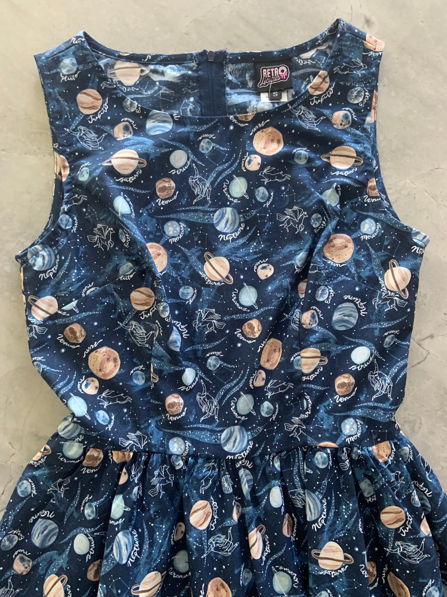 Planets Vintage Dress Retrolicious