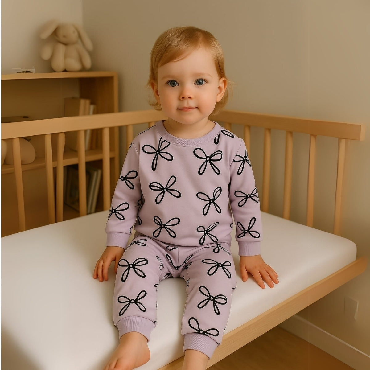 Lilac Bow Lounge Set Honey and Hive