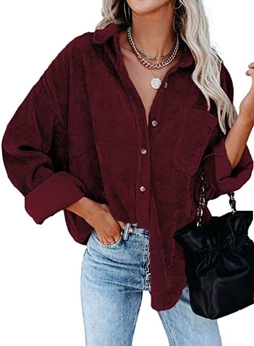 Corduroy Country Chic Shirt – Stylish Single-Breasted Cowgirl Shirt Country in My Heart