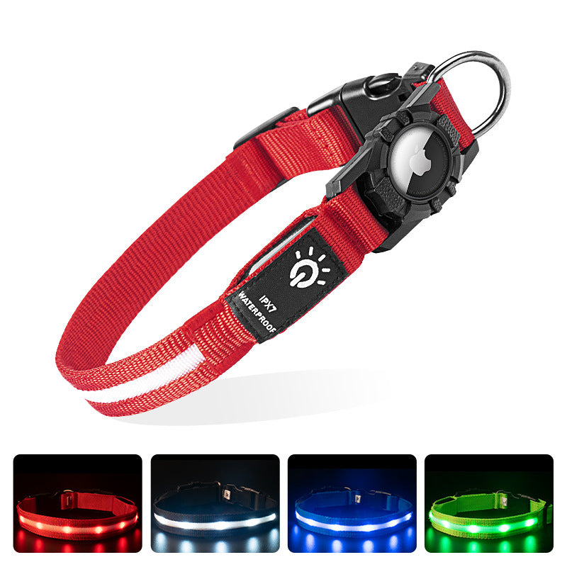 LED Dog Collar with AirTag Holder ViralGalleria.com