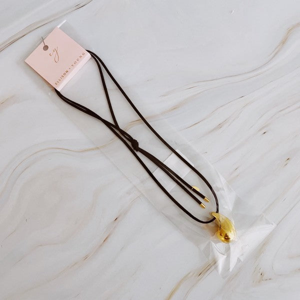Black Leather Teardrop Necklace Shop Style & More | Fresh Looks, Everyday Deals & Free Shipping