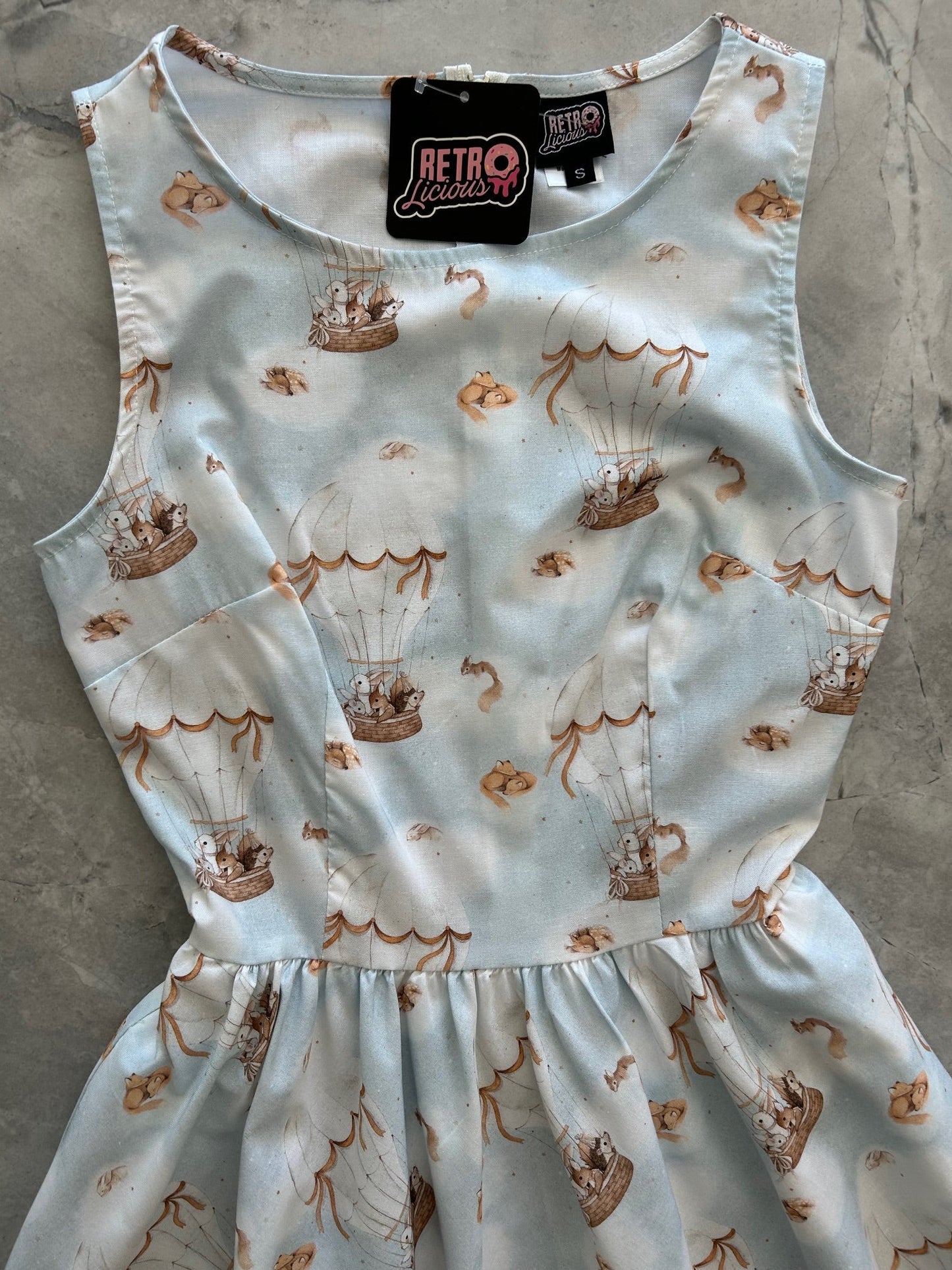 Hot Air Balloon Vintage Dress Retrolicious