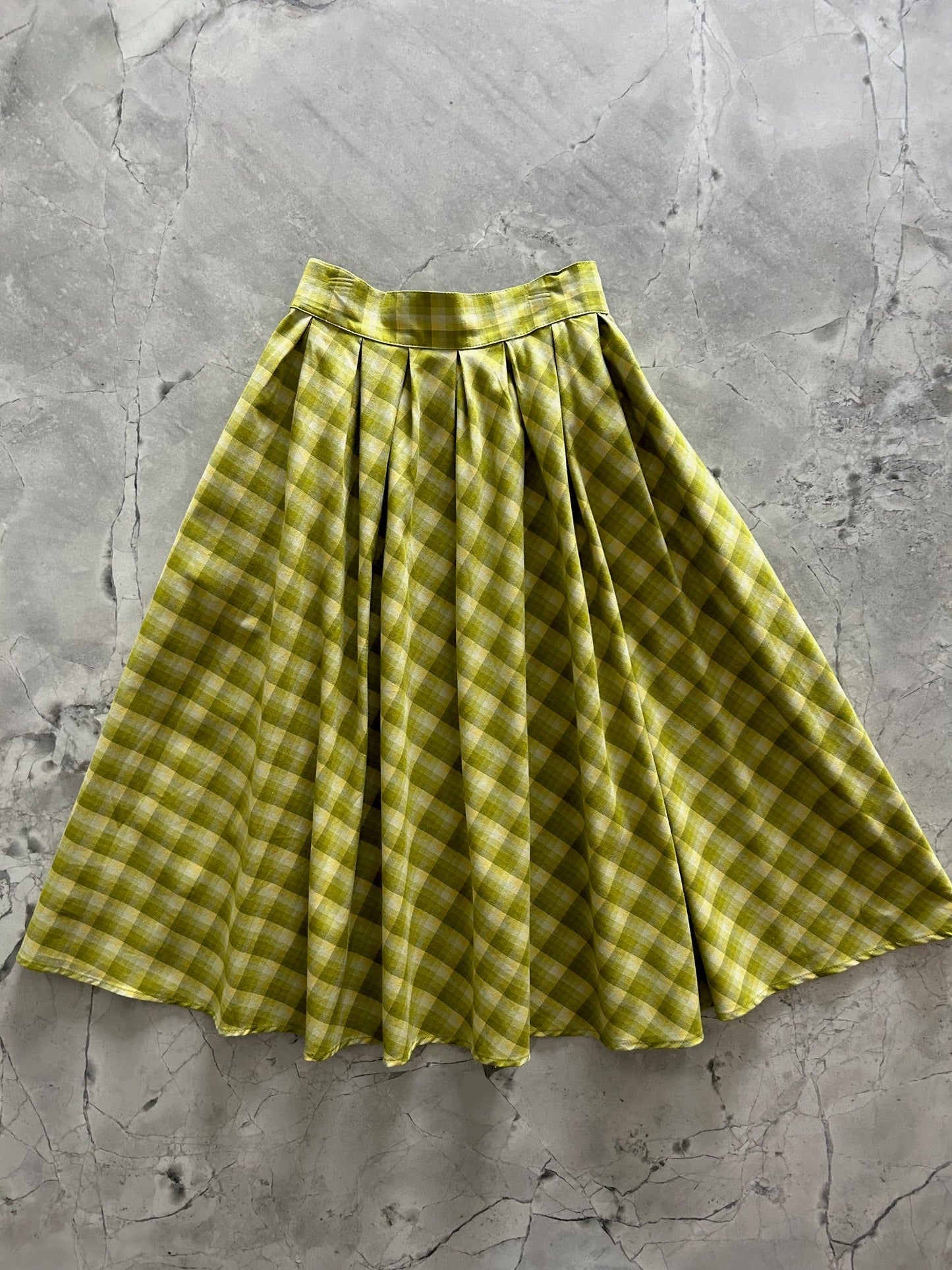 Green Plaid Doris Skirt Retrolicious