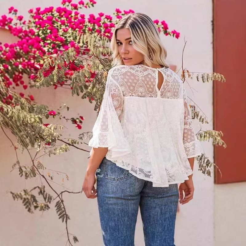 Women's French-Style Tie-Dye Versatile Top FitiqueFit
