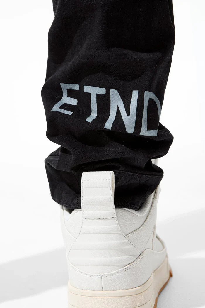 Jordan Craig Field Tech Slim Fit Cargo Pants - Black Denim Exchange