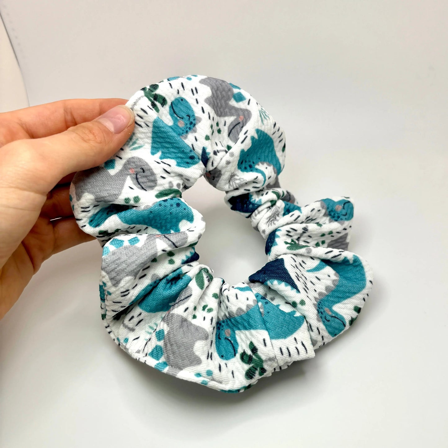 Mini Blue Dino Bullet Scrunchie Enchanted Scrunch