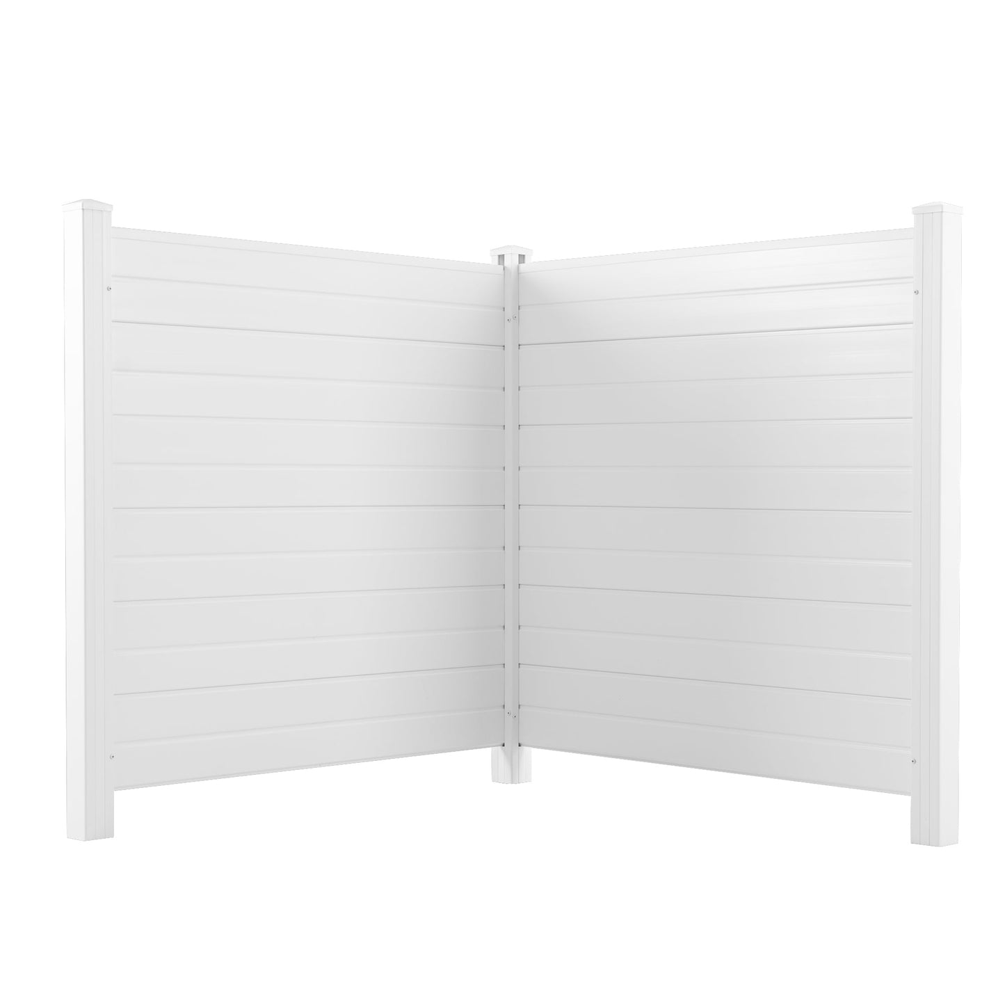 Privacy Fence Panels Kit Air Conditioner Trash Can Enclosure Vinyl white color