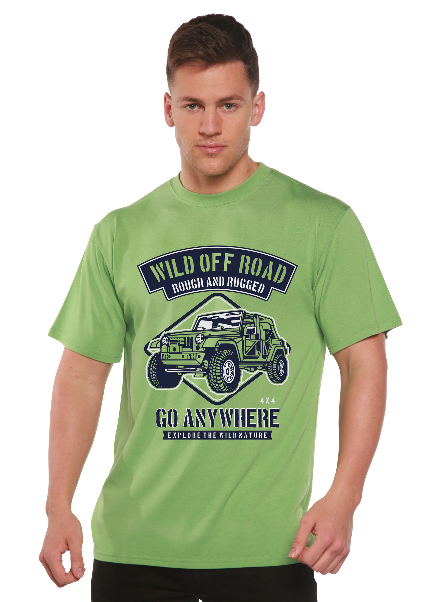 Wild Off Road Spun Bamboo® Men's Bamboo Viscose/Organic Cotton Short Sleeve Graphic T-Shirt Spun Bamboo