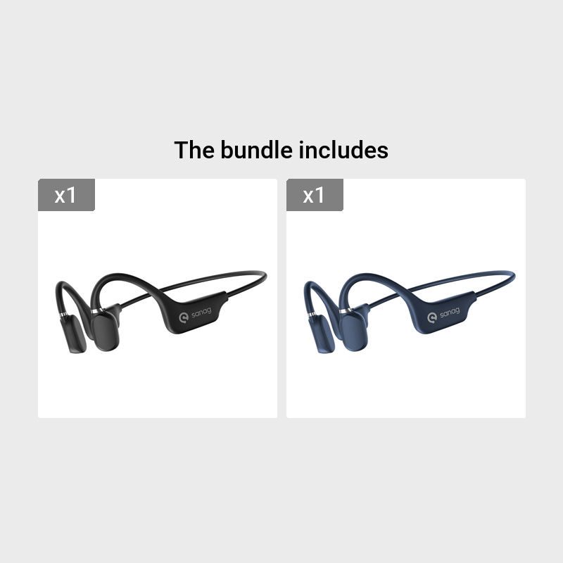 Sanag A5X Bone Conduction Headphones for Cycling, Sports, Fitness, and Workouts, 3D Stereo Headphones NovaCart