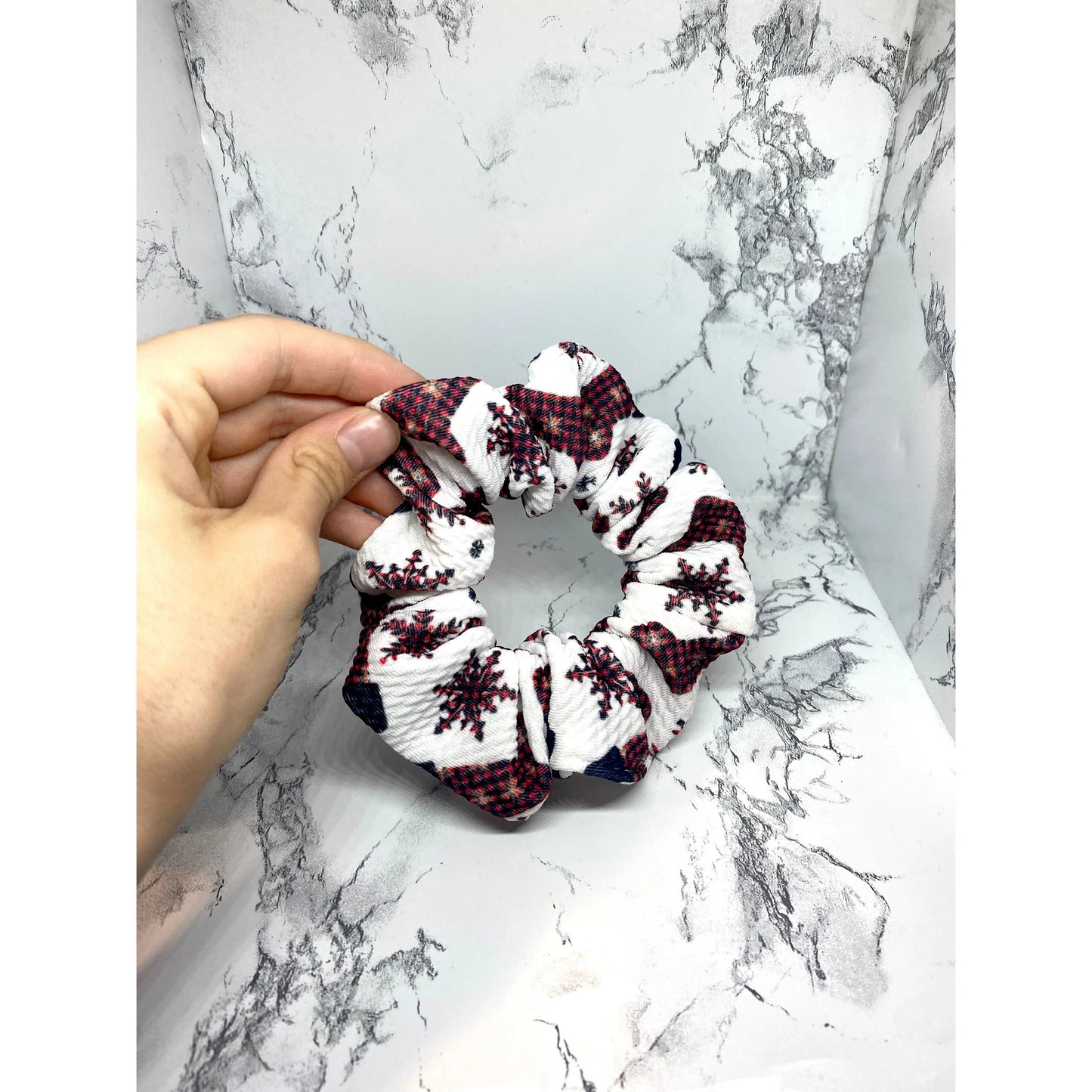 Mini Red Stocking Christmas Bullet Scrunchie Enchanted Scrunch