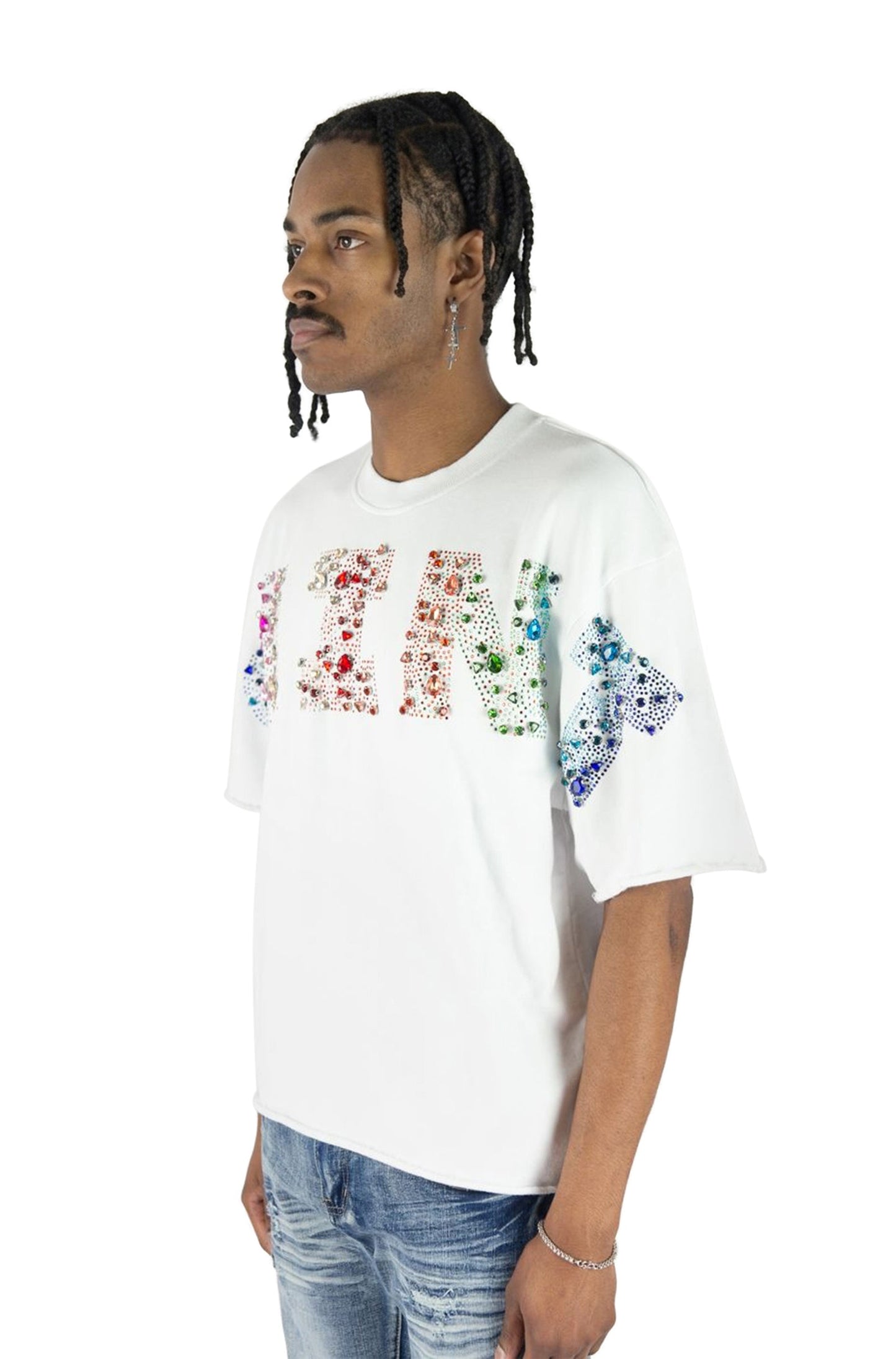 Rebel Denim Saint Tee - White Denim Exchange
