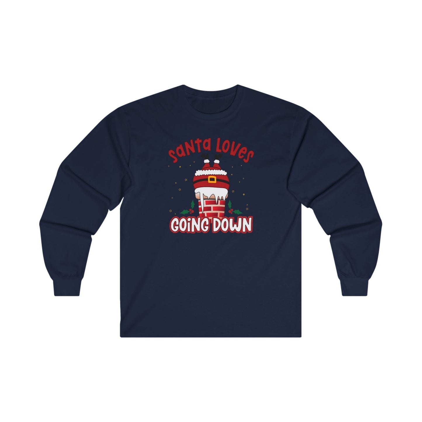 Santa Loves Going Down Long Sleeve Tee The Devil's Pickle