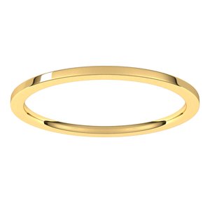 14K Yellow 1 mm Flat Comfort Fit Light Band Size 9.5 Ethereal Legacy Boutiques