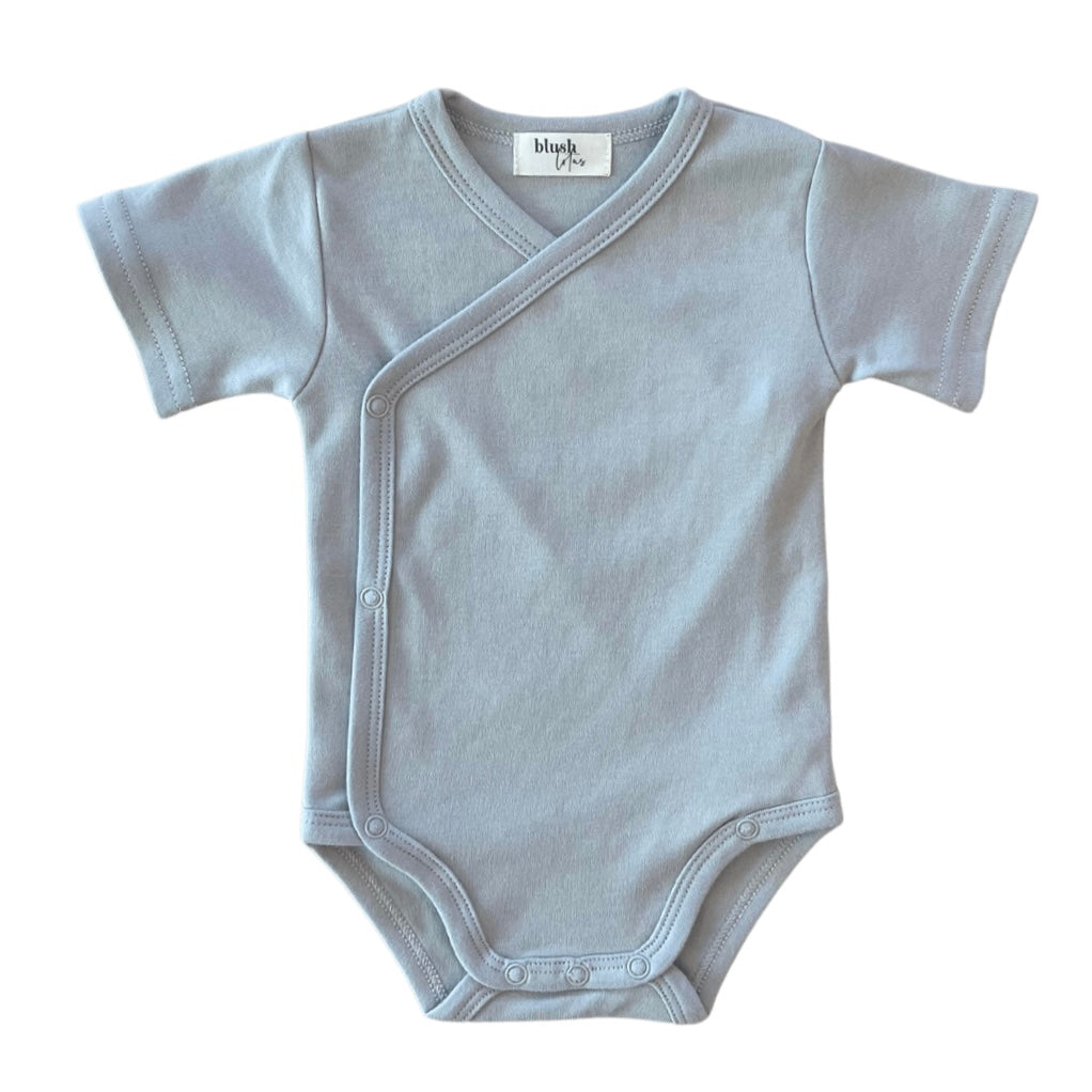 Kimono Bodysuit - Gray Blush Lotus