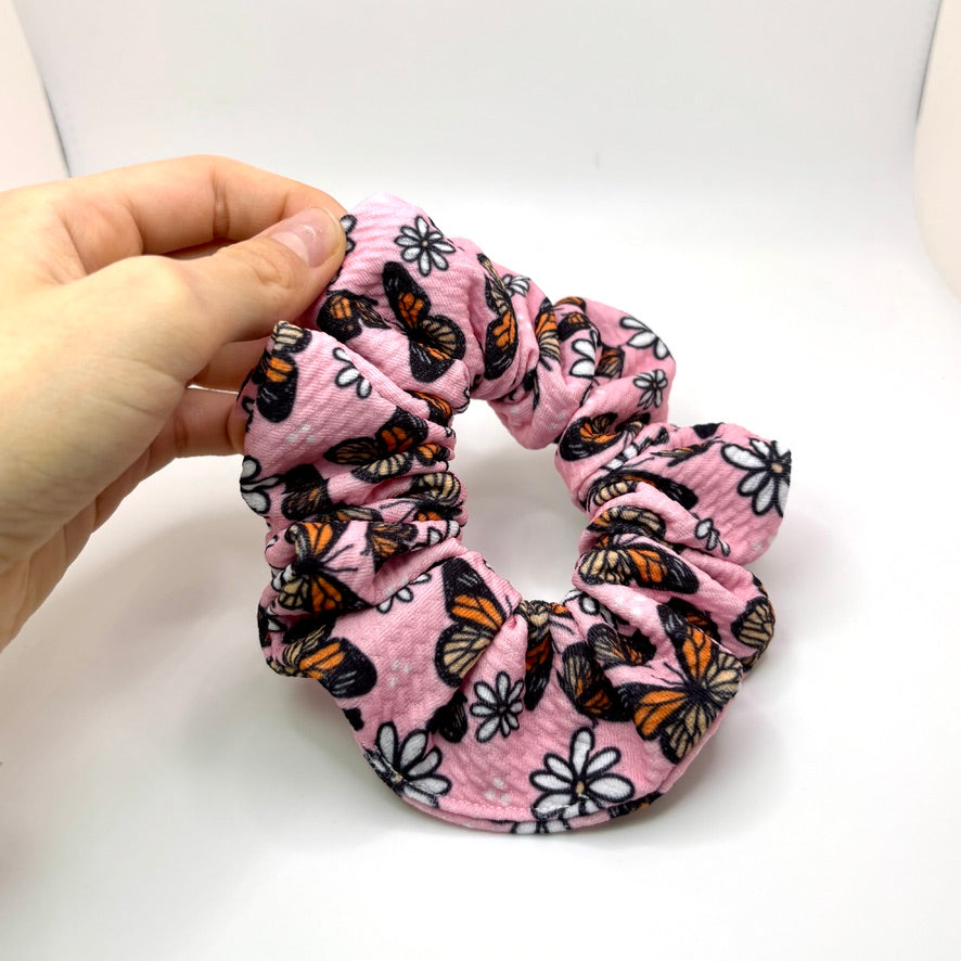 Mini Pink Butterfly Spring Bullet Scrunchie Enchanted Scrunch