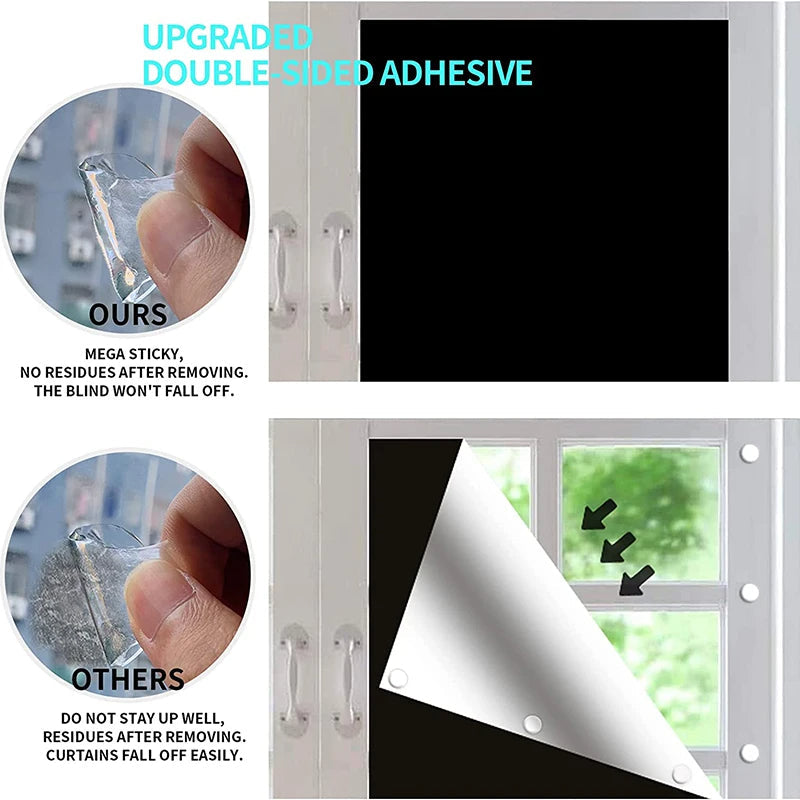 Self-Adhesive Pleated Blackout Blinds ViralGalleria.com