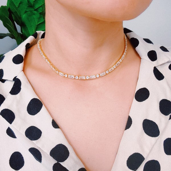 Mixed Shape Sparkle Tennis Necklace Shop Style & More | Fresh Looks, Everyday Deals & Free Shipping