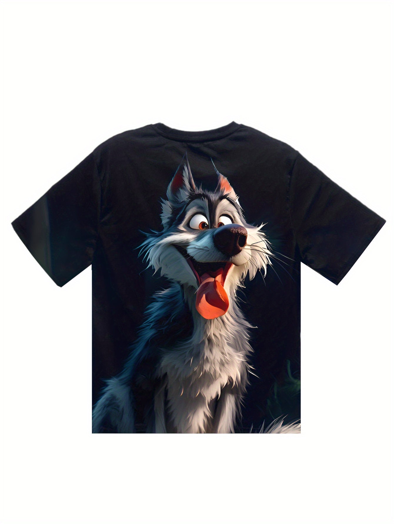 Men's 3D Wolf Print T-shirt - Casual Round Neck FitiqueFit