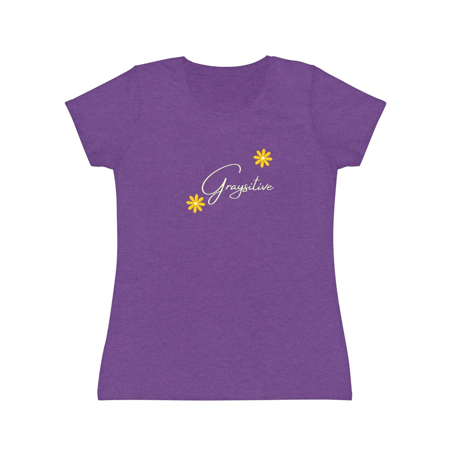 Women's Iconic T-Shirt graysitive with flowers Grayceful LLC
