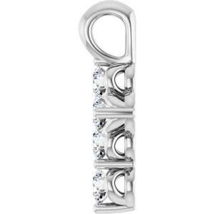 Sterling Silver 1/6 CTW Natural Diamond Cross Pendant