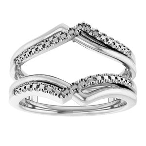 14K White Ring Guard Mounting Ethereal Legacy Boutiques
