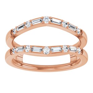 14K Rose 1/2 CTW Lab-Grown Diamond Ring Guard Ethereal Legacy Boutiques