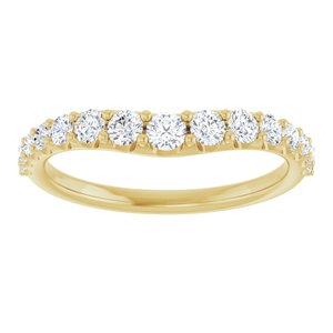 14K Yellow 1/2 CTW Natural Diamond Graduated Contour Band Ethereal Legacy Boutiques
