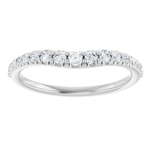 Platinum 1/3 CTW Lab-Grown Diamond Graduated Contour Band Ethereal Legacy Boutiques