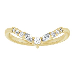 14K Yellow 1/5 CTW Lab-Grown Diamond Contour Band Ethereal Legacy Boutiques