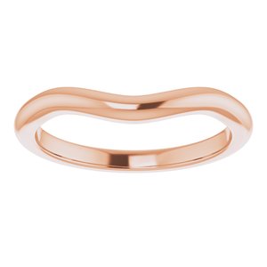 14K Rose Band for 8.8 mm Round Ring Ethereal Legacy Boutiques