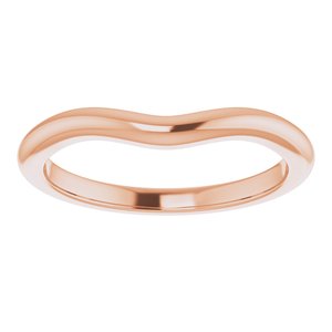 14K Rose Band for 7.4 mm Round Ring Ethereal Legacy Boutiques