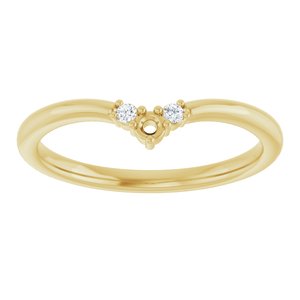 14K Yellow .06 CTW Lab-Grown Diamond Contour Band Ethereal Legacy Boutiques
