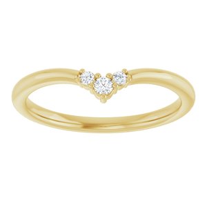 14K Yellow .06 CTW Natural Diamond Contour Band Ethereal Legacy Boutiques