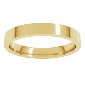 10K Yellow 3 mm Flat Comfort Fit Light Band Size 9.5 Ethereal Legacy Boutiques