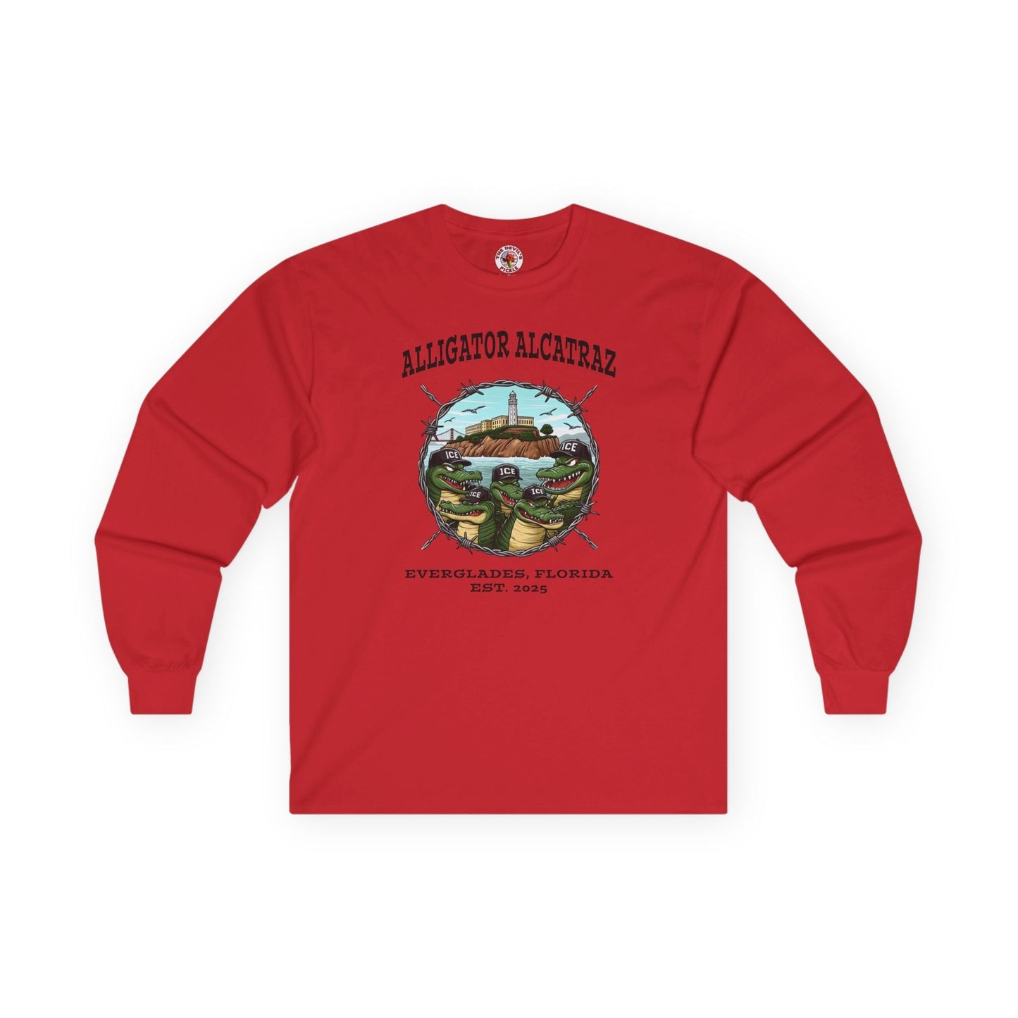 Alligator Alcatraz Long Sleeve Tee The Devil's Pickle