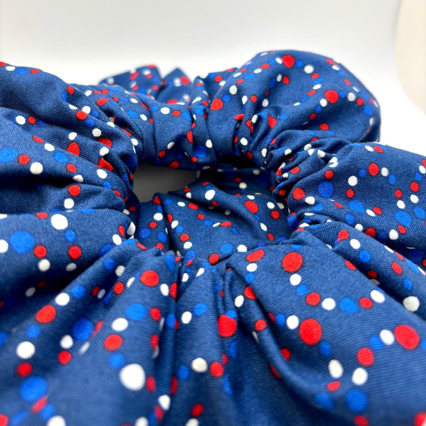 Navy Patriotic Dotted Scrunchie Enchanted Scrunch