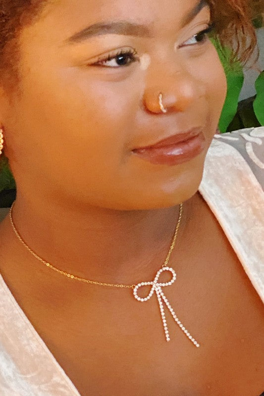 Adorable Shine Bow Necklace Shop Style & More | Fresh Looks, Everyday Deals & Free Shipping