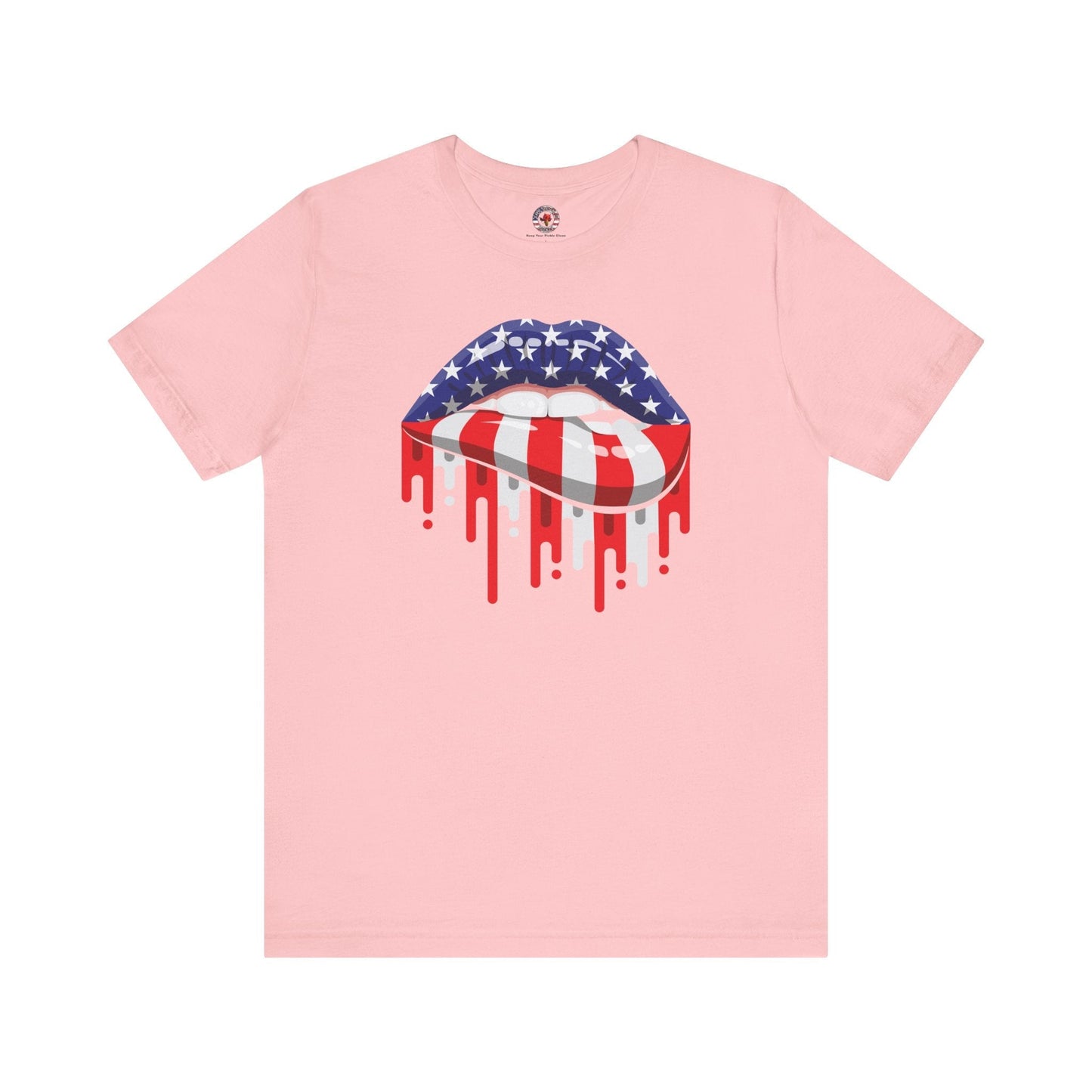 American Flag Lips T-Shirt The Devil's Pickle