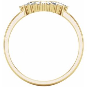 14K Yellow 1/4 CTW Lab-Grown Diamond Contour Band Ethereal Legacy Boutiques