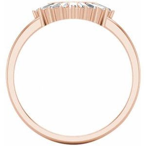 14K Rose 1/4 CTW Lab-Grown Diamond Contour Band Ethereal Legacy Boutiques