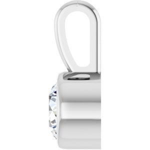 Sterling Silver 1/6 CT Natural Diamond Bezel-Set Solitaire Pendant Ethereal Legacy Boutiques