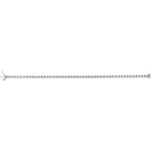 14K White 4 CTW Natural Diamond Line 7 1/4" Bracelet Ethereal Legacy Boutiques