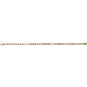 14K Yellow 4 CTW Natural Diamond Line 7 1/4" Bracelet Ethereal Legacy Boutiques