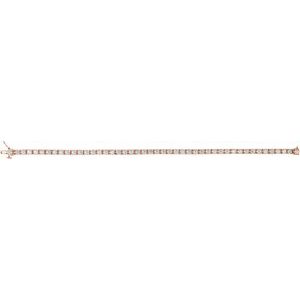 14K Rose 5 CTW Lab-Grown Diamond Line 7 1/4" Bracelet Ethereal Legacy Boutiques