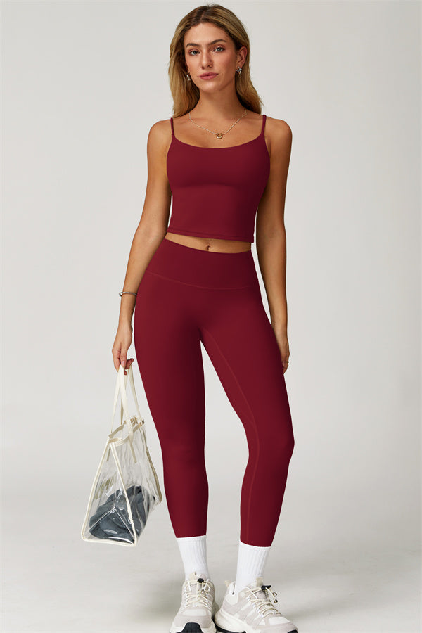 The Agile Crop Top Leggings 2-Piece Set Fitglutes Activewear Gymwear Sportswear & Workout Clothes