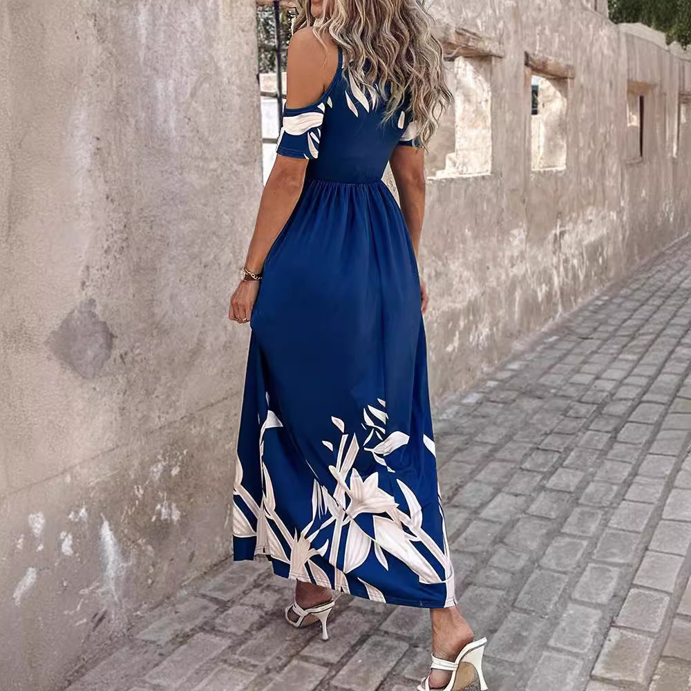 Floral Print Deep V-Neck Tassel Detail Maxi Dress – S–XXL FitiqueFit