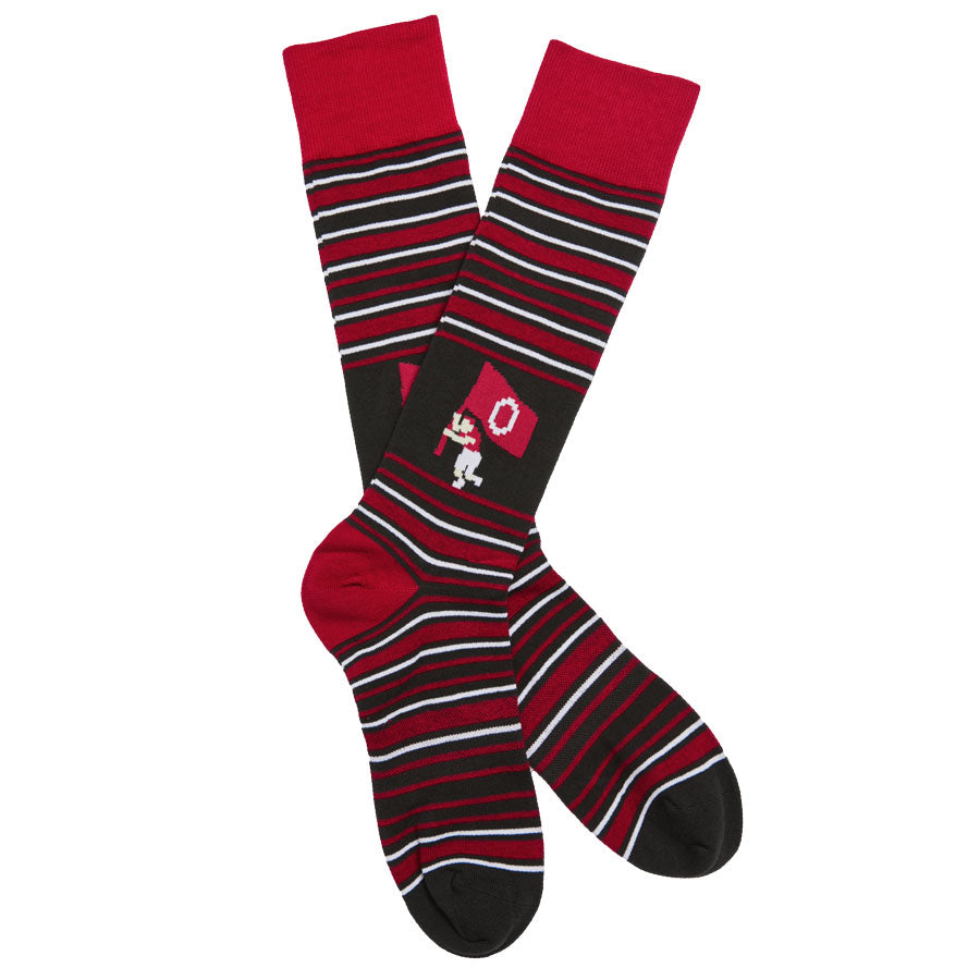 Crimson 8-Bit Maker Bayfield Dress Socks DeadSoxy